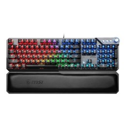 MSI VIGOR GK71 SONIC RED US Gaming keyboard, USB, RGB LED light, US, Wired, Black