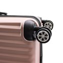 3x WALIZKI PODRÓŻNE ZESTAW BAGAŻ BARUT ROSEGOLD BAGAŻ OBROTOWE KÓŁKA