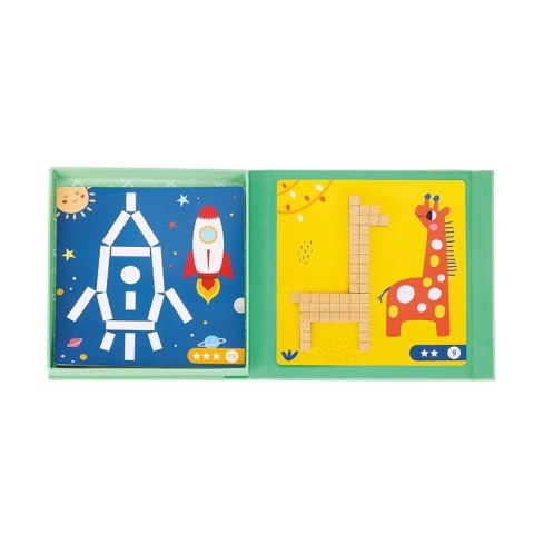 TOOKY TOY Układanka Gra Logiczna Łamigłówki Klocki Magnetyczne dla Dzieci 49 el. TOOKY TOY Układanka Gra Logiczna Łamigłówki Klocki Magnetyczne dla Dzieci 49 el.