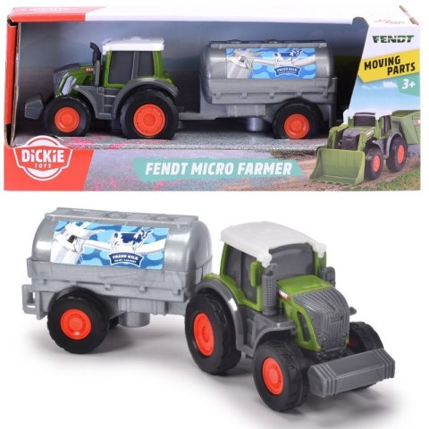 DICKIE Farm Traktor Fendt Maszyna z Cysterną na Mleko 18cm