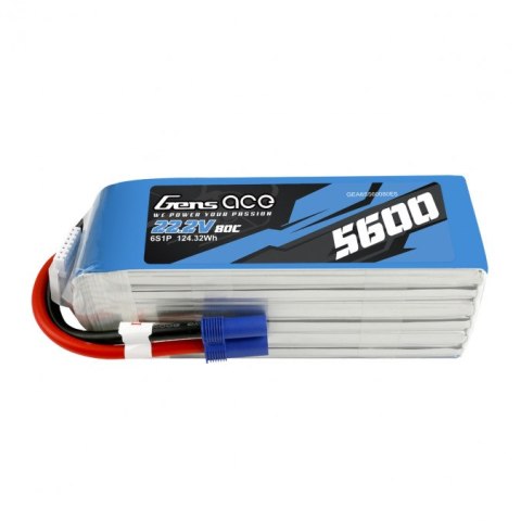 5600mAh 22.2V 80C Gens Ace EC5