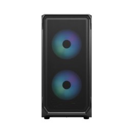 Fractal Design Focus 2 RGB Black TG Clear Tint, Midi Tower, Power supply included No