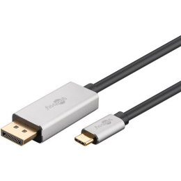 Goobay USB-C to DisplayPort Adapter Cable 	60176 2 m, Silver/Black, DisplayPort, Type-C