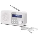 Przenośne radio cyfrowe Sharp DR-P420(WH) Tokyo, FM/DAB/DAB+, Bluetooth 5.0, USB lub zasilanie bateryjne, śnieżnobiały