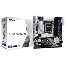 ASRock B760M PRO RS/D4 Rodzina procesorów Intel, Gniazdo procesora LGA1700, DDR4 DIMM, Gniazda pamięci 4, Obsługiwane interfejsy