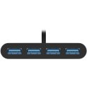 Goobay 4-portowy wieloportowy adapter USB-C 61073 Czarny, USB-A, Typ-C