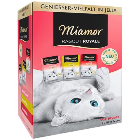 Miamor Royale 12pack Geniesser - indyk, łosoś, cielęcina w galarecie 12x100g