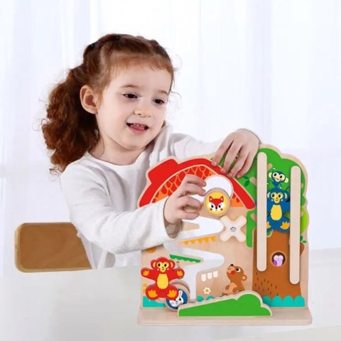 TOOKY TOY Drewniana Tablica Manipulacyjna Montessori TOOKY TOY Drewniana Tablica Manipulacyjna Montessori