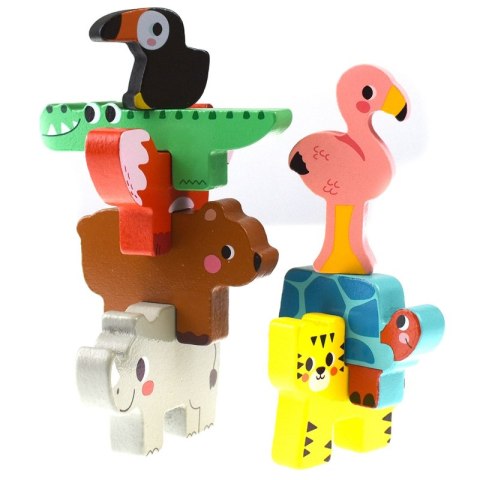 TOOKY TOY Drewniane Klocki Zwierzątka 9 Elementów TOOKY TOY Drewniane Klocki Zwierzątka 9 Elementów