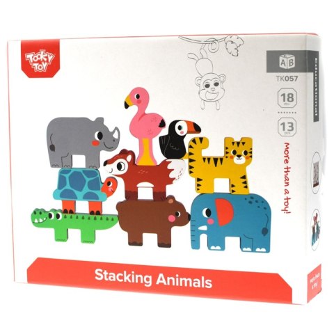 TOOKY TOY Drewniane Klocki Zwierzątka 9 Elementów TOOKY TOY Drewniane Klocki Zwierzątka 9 Elementów