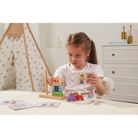 VIGA Układanka Piramidka Roboty + Wzory 8 el. VIGA Układanka Piramidka Roboty + Wzory 8 el.
