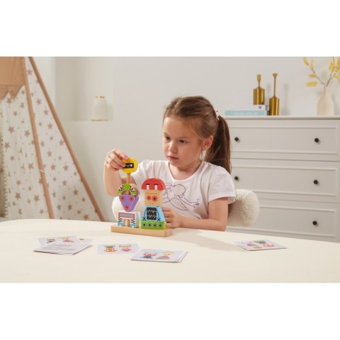 VIGA Układanka Piramidka Roboty + Wzory 8 el. VIGA Układanka Piramidka Roboty + Wzory 8 el.