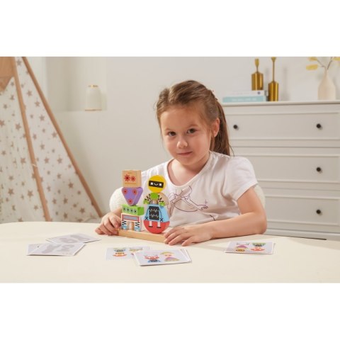 VIGA Układanka Piramidka Roboty + Wzory 8 el. VIGA Układanka Piramidka Roboty + Wzory 8 el.