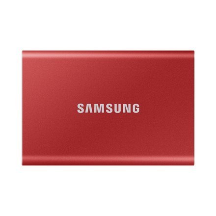 Przenośny dysk SSD Samsung T7 1000 GB, USB 3.2, czerwony