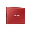 Przenośny dysk SSD Samsung T7 2000 GB, USB 3.2, czerwony