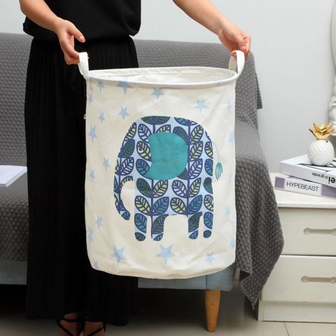 POJEMNIK KOSZ MATERIAŁOWY SŁOŃ 50x40cm PRZECHOWYWA POJEMNIK KOSZ MATERIAŁOWY SŁOŃ 50x40cm PRZECHOWYWA