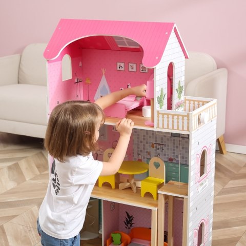 VIGA DUŻY DREWNIANY DOMEK DLA LALEK VIGA DUŻY DREWNIANY DOMEK DLA LALEK