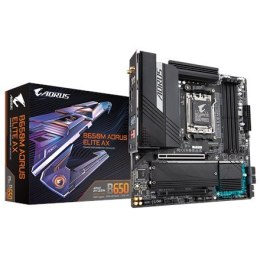 Gigabyte B650M AORUS ELITE AX 1.0 M/B Rodzina procesorów AMD, Gniazdo procesora AM5, DDR5 DIMM, Gniazda pamięci 4, Obsługiwane i