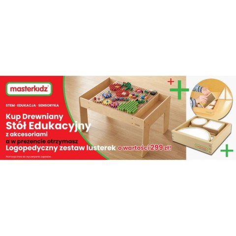 MASTERKIDZ Drewniany Stół Edukacyjny Stolik Top STEM WALL MASTERKIDZ Drewniany Stół Edukacyjny Stolik Top STEM WALL