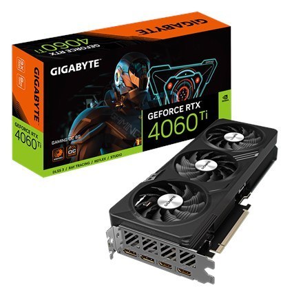 Gigabyte GV-N406TGAMING OC-8GD 1.0 NVIDIA, 8 GB, GeForce RTX 4060 Ti, GDDR6X, PCI-E 4.0, liczba portów HDMI 2, taktowanie pamięc