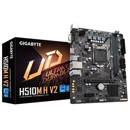 Gigabyte H510M H V2 1.0 M/B Rodzina procesorów Intel, Gniazdo procesora LGA1200, DDR4 DIMM, Gniazda pamięci 2, Obsługiwane inter