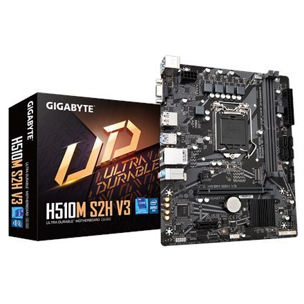 Gigabyte H510M S2H V3 1.0 M/B Rodzina procesorów Intel, Gniazdo procesora LGA1200, DDR4 DIMM, Gniazda pamięci 2, Obsługiwane int