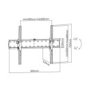 Uchwyt ścienny do telewizora Gembird WM-70T-02 37-70", Maksymalna waga (nośność) 40 kg, Czarny