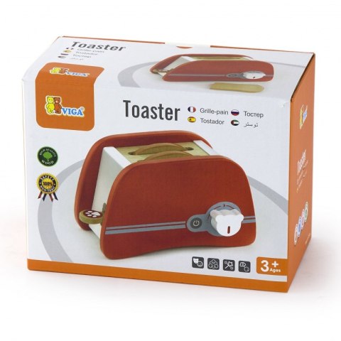 VIGA TOYS DREWNIANY TOSTER KUCHENNY DLA DZIECI VIGA TOYS DREWNIANY TOSTER KUCHENNY DLA DZIECI