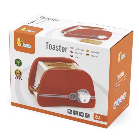 VIGA TOYS DREWNIANY TOSTER KUCHENNY DLA DZIECI VIGA TOYS DREWNIANY TOSTER KUCHENNY DLA DZIECI