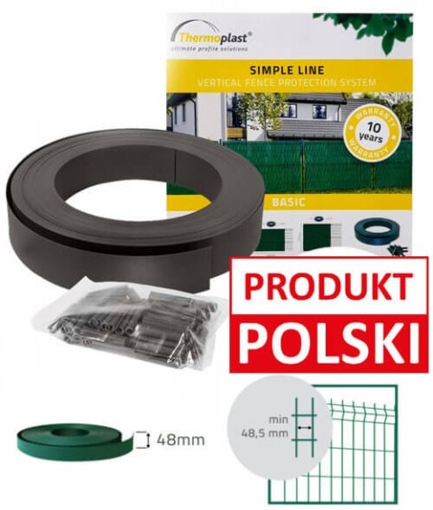 TAŚMA OGRODZENIOWA SYSTEM PIONOWY 48MM ANTRACYT