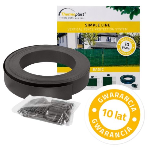 TAŚMA OGRODZENIOWA SYSTEM PIONOWY 48MM ANTRACYT TAŚMA OGRODZENIOWA SYSTEM PIONOWY 48MM ANTRACYT