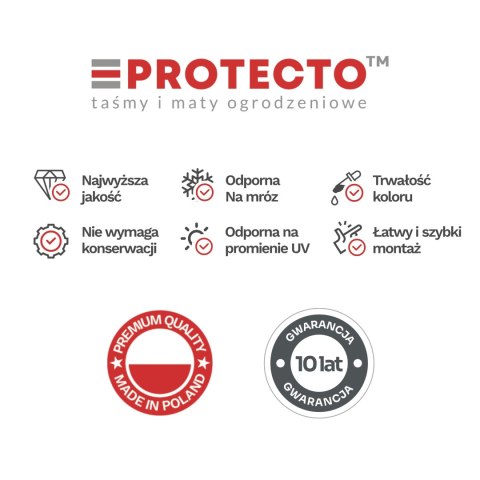 TAŚMA OGRODZENIOWA PASKI 6x2,55MB CLASSIC 19CM PROTECTO SZARA + 12 KLIPSÓW TAŚMA OGRODZENIOWA PASKI 6x2,55MB CLASSIC 19CM PROTECTO SZARA + 12 KLIPSÓW