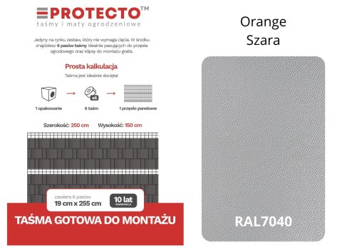 TAŚMA OGRODZENIOWA PASKI 6x2,55mb ORANGE 19cm TAŚMA OGRODZENIOWA PASKI 6x2,55mb ORANGE 19cm