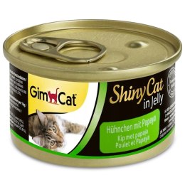 GimCat ShinyCat in Jelly - karma mięsna kurczak i papaja 70g