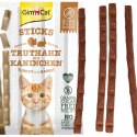 GimCat Sticks 95% Meat - kiełbaski indyk i królik 4 sztuki