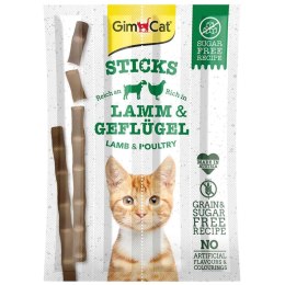 GimCat Sticks 95% Meat - kiełbaski jagnięcina i drób 4 sztuki