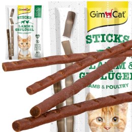 GimCat Sticks 95% Meat - kiełbaski jagnięcina i drób 4 sztuki