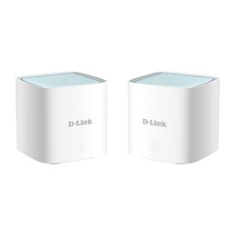 D-Link EAGLE PRO AI AX1500 Mesh System M15-2 (2-pack) 802.11ax, 1200+300 Mbit/s, 10/100/1000 Mbit/s, porty Ethernet LAN (RJ-45)