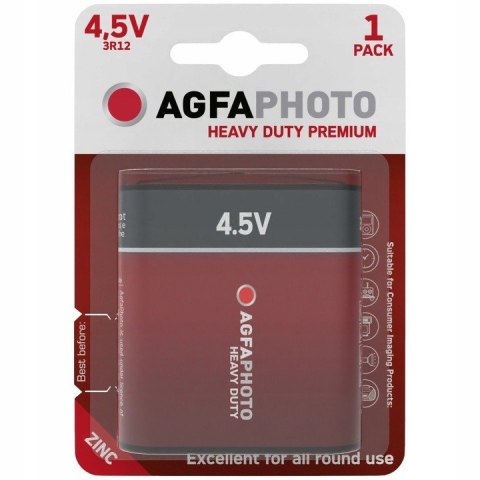 1x BATERIA AGFAPHOTO HEAVY DUTY 3R12 4.5V CYNKOWA 1x BATERIA AGFAPHOTO HEAVY DUTY 3R12 4.5V CYNKOWA