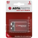 1x BATERIA AGFAPHOTO HEAVY DUTY 6F22 9V CYNKOWA