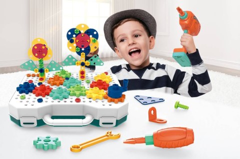WKRĘTARKA WIERTARKA ZESTAW KONSTRUKCYJNY ŚRUBKI 3D WKRĘTARKA WIERTARKA ZESTAW KONSTRUKCYJNY ŚRUBKI 3D