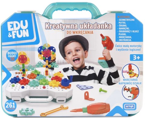 WKRĘTARKA WIERTARKA ZESTAW KONSTRUKCYJNY ŚRUBKI 3D WKRĘTARKA WIERTARKA ZESTAW KONSTRUKCYJNY ŚRUBKI 3D