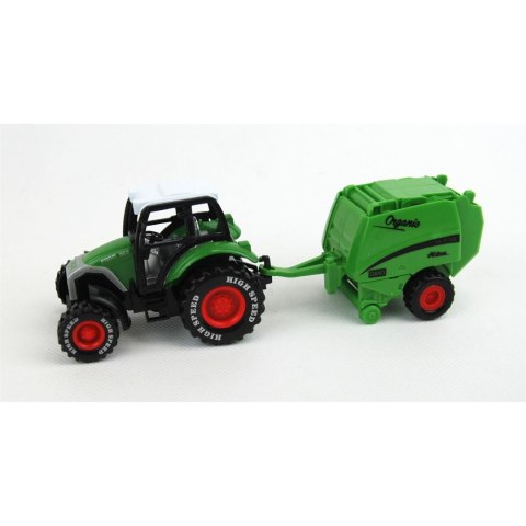 TRAKTOR METALOWY Z PRZYCZEPĄ W PUDEŁKU TRAKTOR METALOWY Z PRZYCZEPĄ W PUDEŁKU