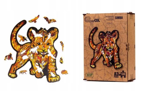 PUZZLE DREWNIANE UKŁADANKA LEW MAŁY TYGRYS SIMBA PUZZLE DREWNIANE UKŁADANKA LEW MAŁY TYGRYS SIMBA