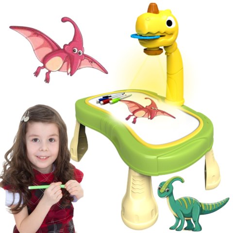 PROJEKTOR RZUTNIK DO NAUKI RYSOWANIA ZE SLAJDAMI PODŚWIETLANY DINOZAUR PROJEKTOR RZUTNIK DO NAUKI RYSOWANIA ZE SLAJDAMI PODŚWIETLANY DINOZAUR