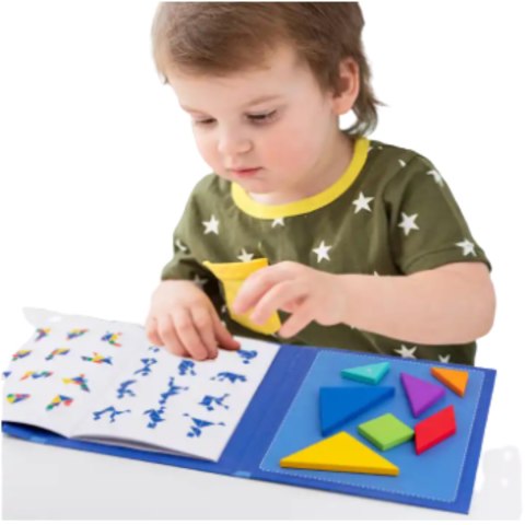 TANGRAM KLOCKI MAGNETYCZNE DREWNIANA UKŁADANKA XL TANGRAM KLOCKI MAGNETYCZNE DREWNIANA UKŁADANKA XL