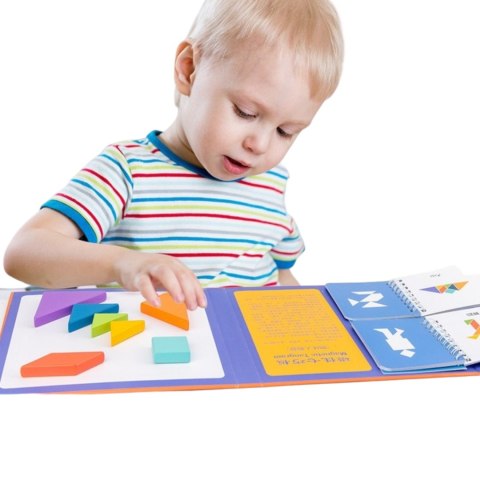 TANGRAM KLOCKI MAGNETYCZNE DREWNIANA UKŁADANKA XL TANGRAM KLOCKI MAGNETYCZNE DREWNIANA UKŁADANKA XL