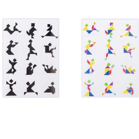 TANGRAM KLOCKI MAGNETYCZNE DREWNIANA UKŁADANKA XL TANGRAM KLOCKI MAGNETYCZNE DREWNIANA UKŁADANKA XL