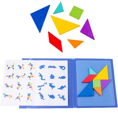 TANGRAM KLOCKI MAGNETYCZNE DREWNIANA UKŁADANKA XL TANGRAM KLOCKI MAGNETYCZNE DREWNIANA UKŁADANKA XL
