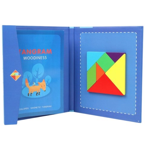 TANGRAM KLOCKI MAGNETYCZNE DREWNIANA UKŁADANKA XL TANGRAM KLOCKI MAGNETYCZNE DREWNIANA UKŁADANKA XL